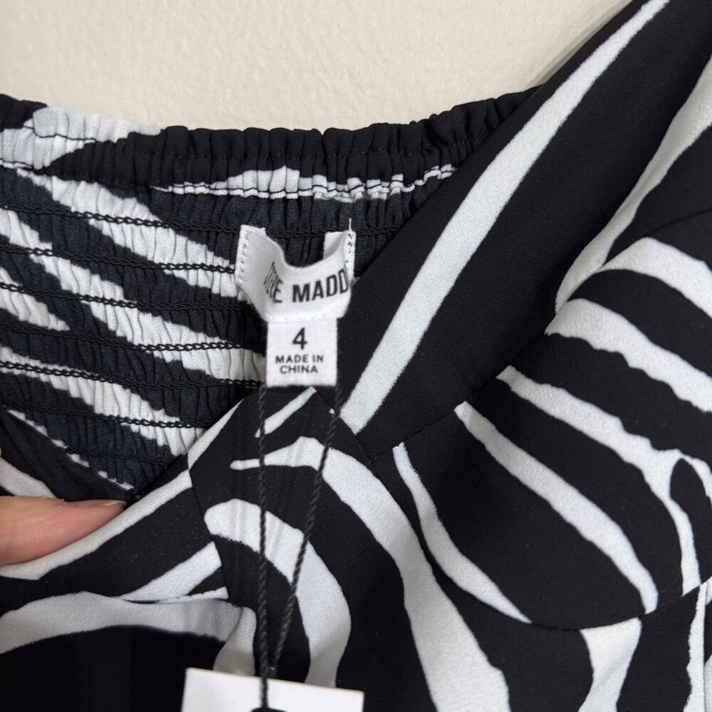 Steve Madden Zebra Print Mini Dress NWT Size 4 - Picture 4 of 5
